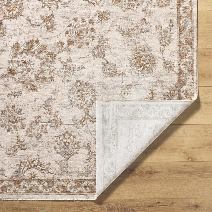 Chyron Traditional Style Cream And Tan Area Rug