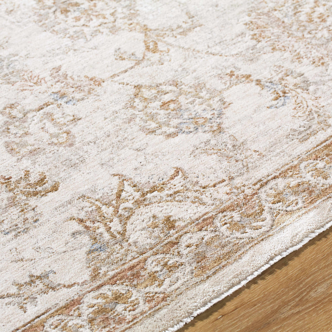 Chyron Traditional Style Cream And Tan Area Rug
