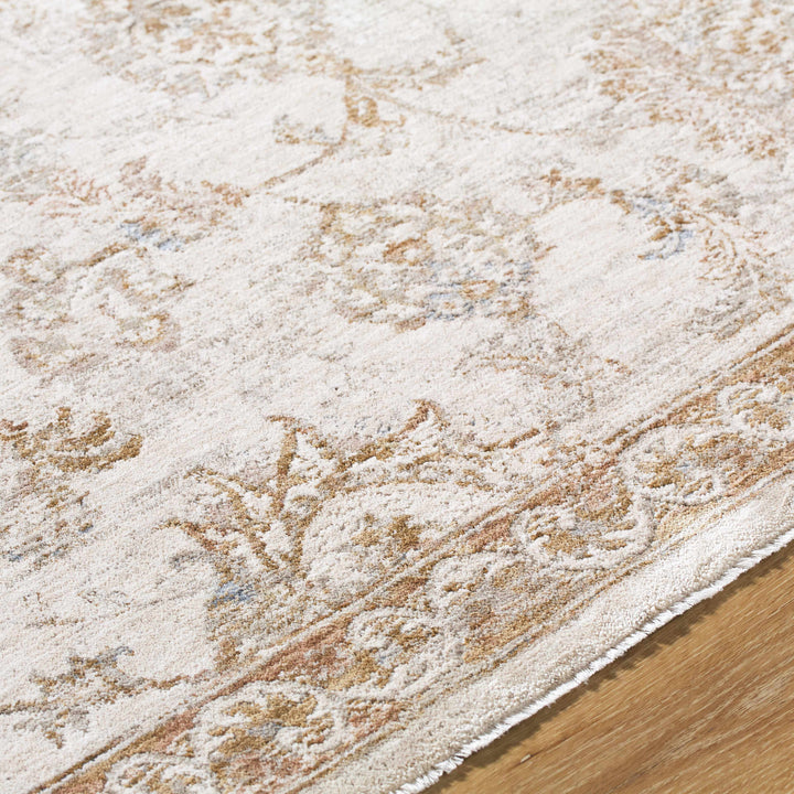 Chyron Traditional Style Cream And Tan Area Rug