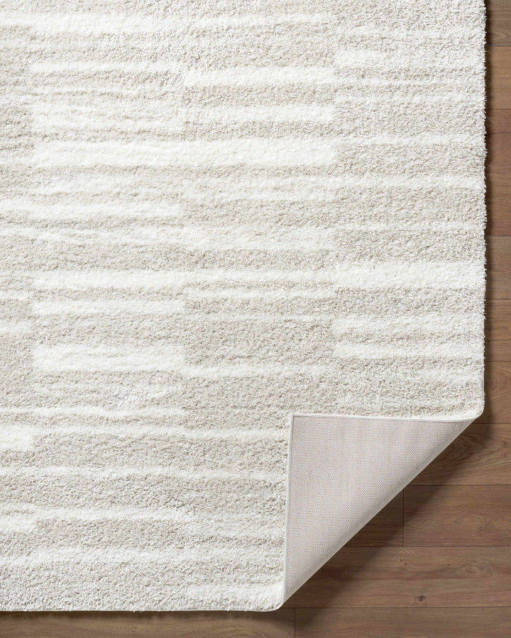 Carlen Contemporary Abstract Beige And Ivory Rug