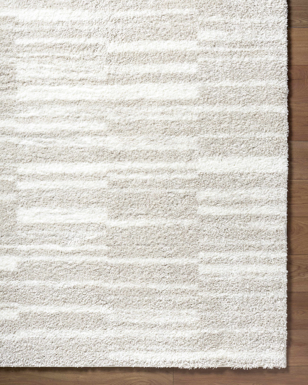 Carlen Contemporary Abstract Beige And Ivory Rug