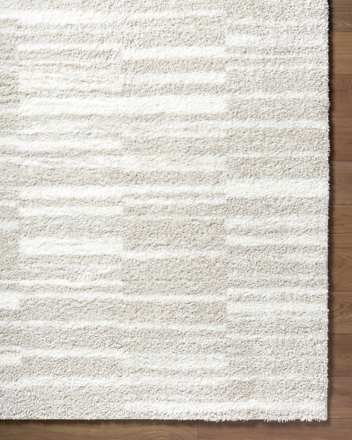 Carlen Contemporary Abstract Beige And Ivory Rug