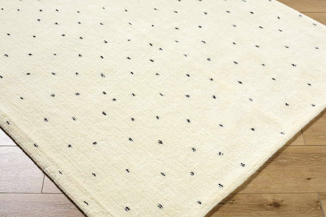 Cirila Modern Style Ivory Hand Tufted Wool Washable Rug