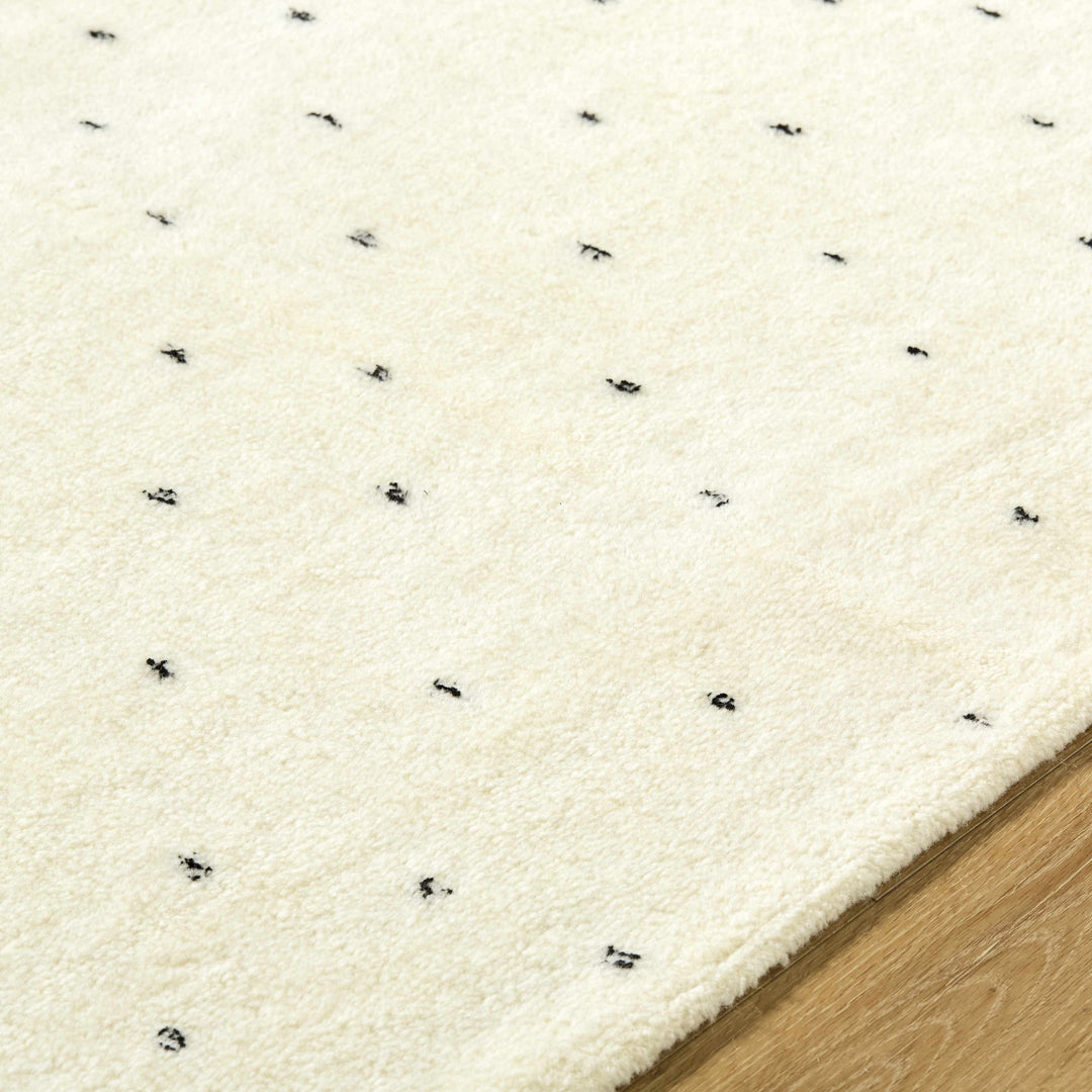 Cirila Modern Style Ivory Hand Tufted Wool Washable Rug