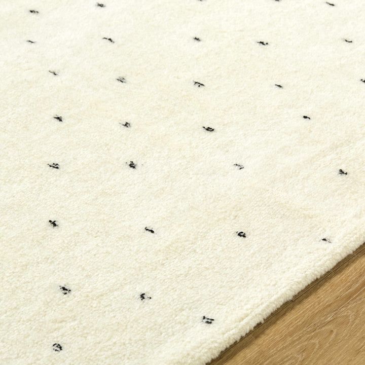 Cirila Modern Style Ivory Hand Tufted Wool Washable Rug