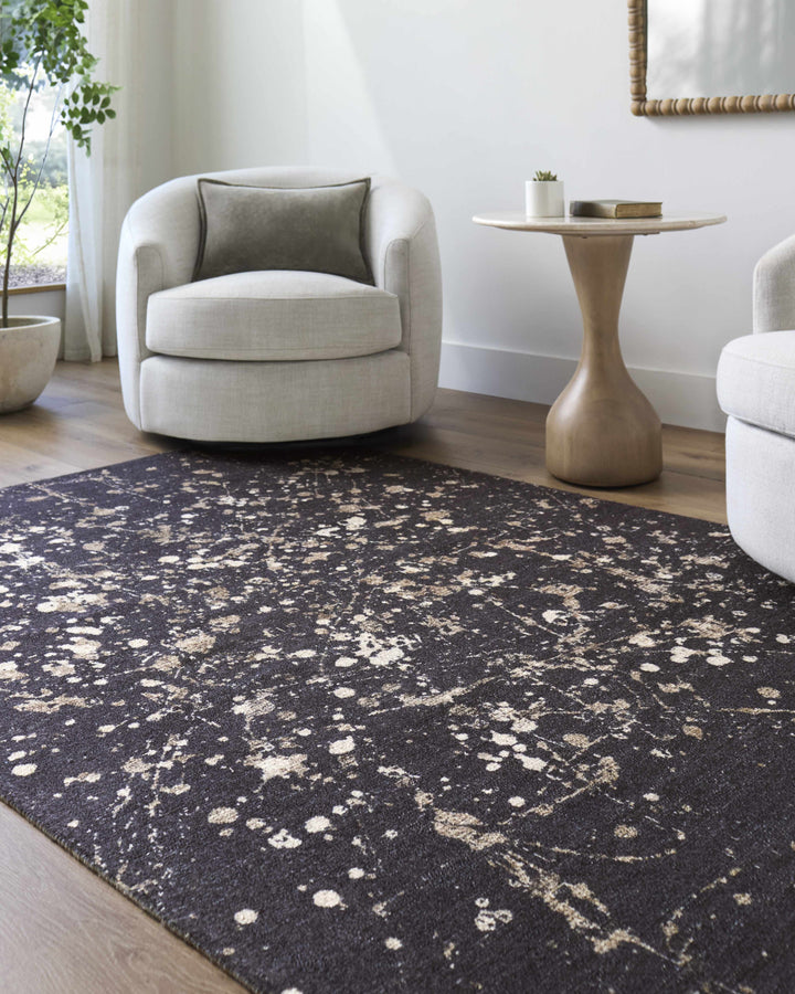 Cammie Contemporary Abstract Charcoal Hand Tufted Area Rug