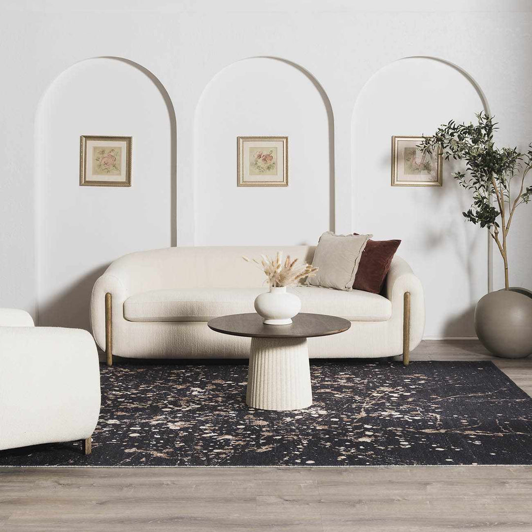 Cammie Contemporary Abstract Charcoal Hand Tufted Area Rug