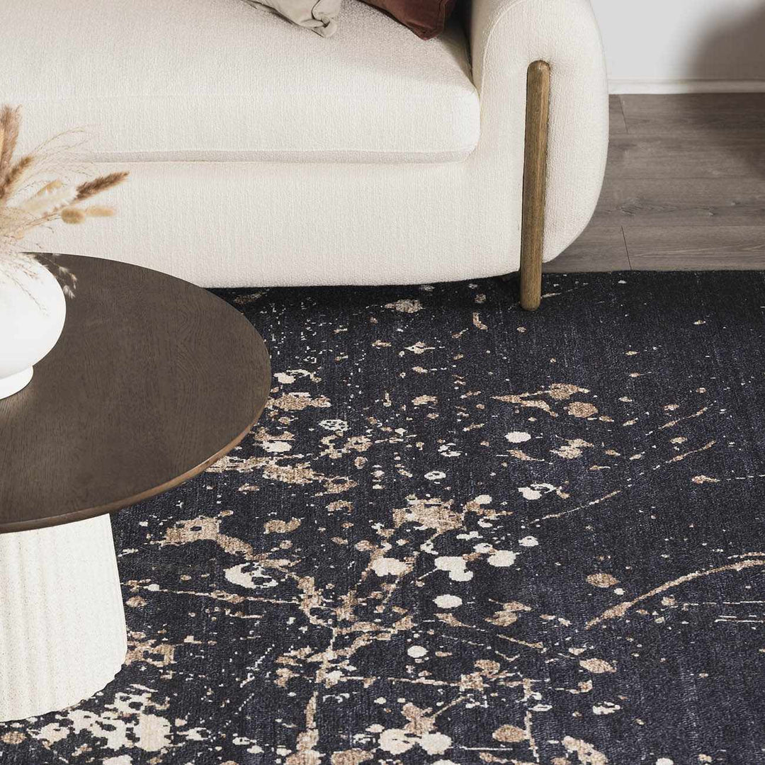 Cammie Contemporary Abstract Charcoal Hand Tufted Area Rug