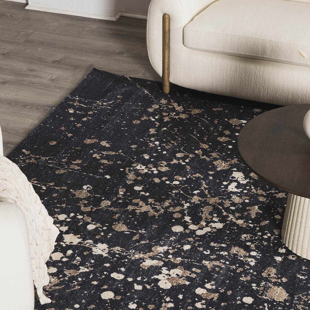 Cammie Contemporary Abstract Charcoal Hand Tufted Area Rug