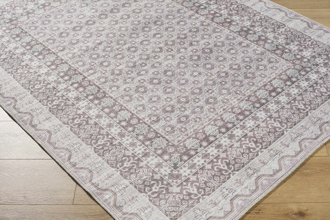 Rainier Traditional Brown And Gray Washable Rug