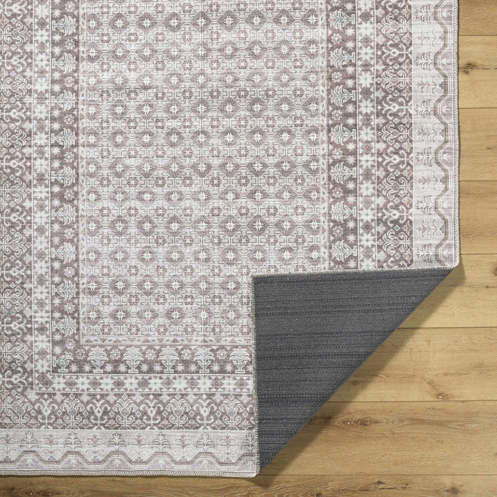 Rainier Traditional Brown And Gray Washable Rug