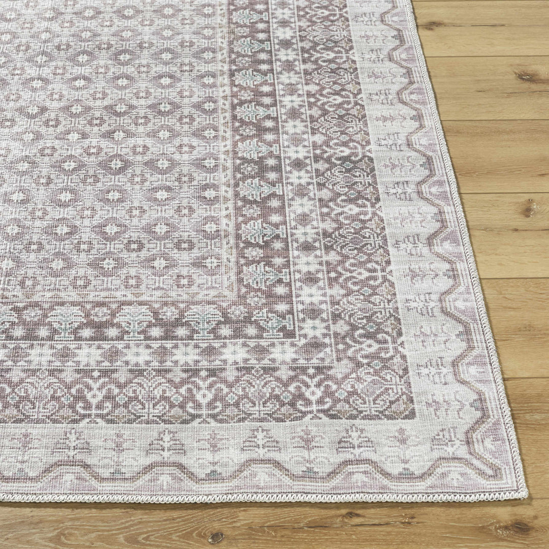 Rainier Traditional Brown And Gray Washable Rug
