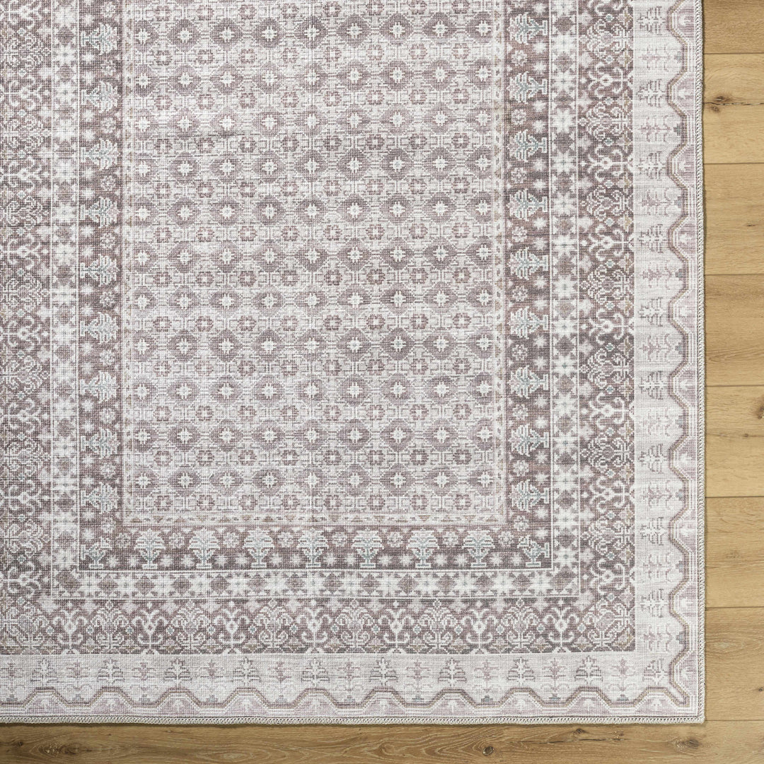 Rainier Traditional Brown And Gray Washable Rug