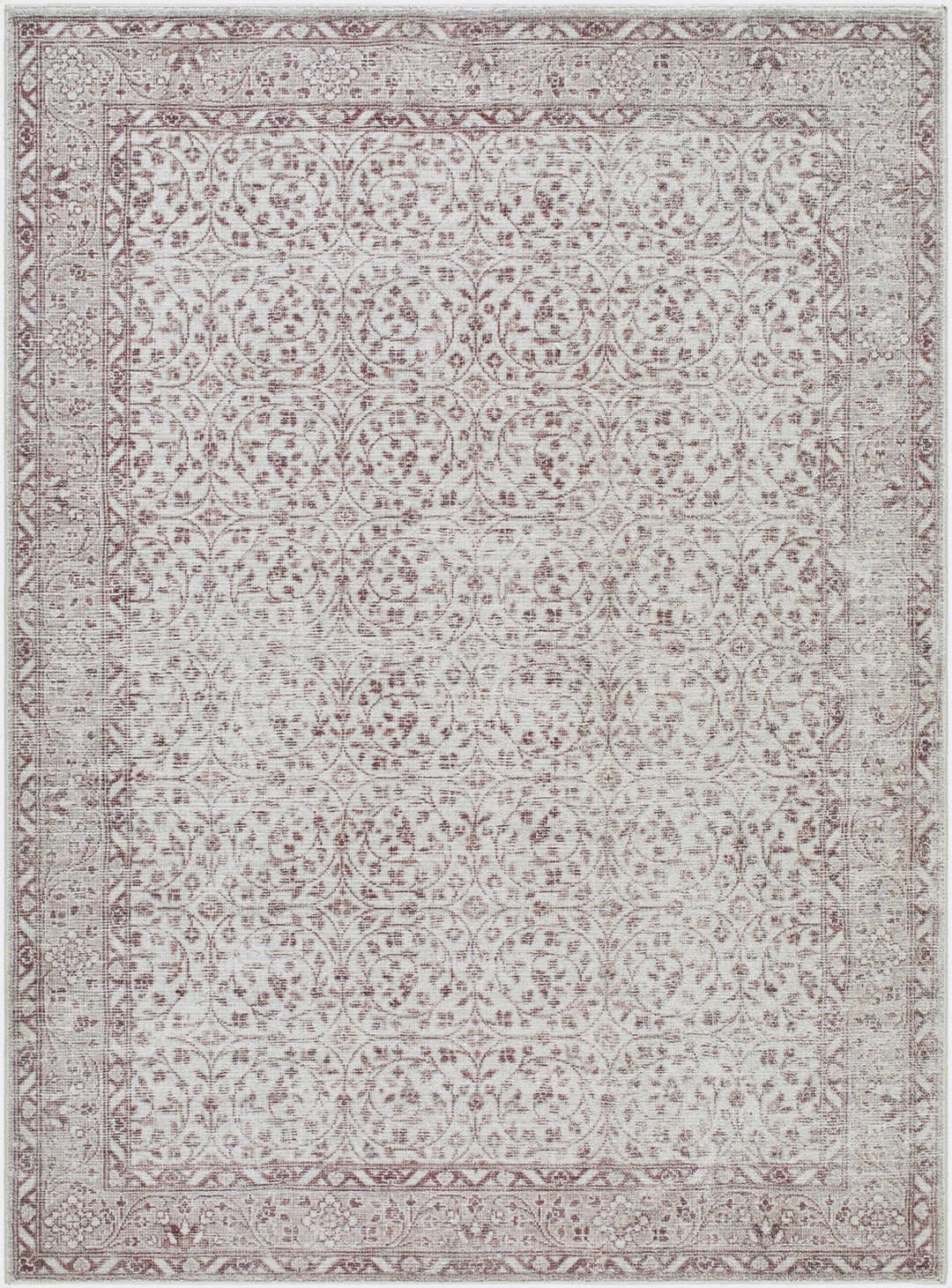 Chayan Traditional Style Ivory And Brown Area Rug