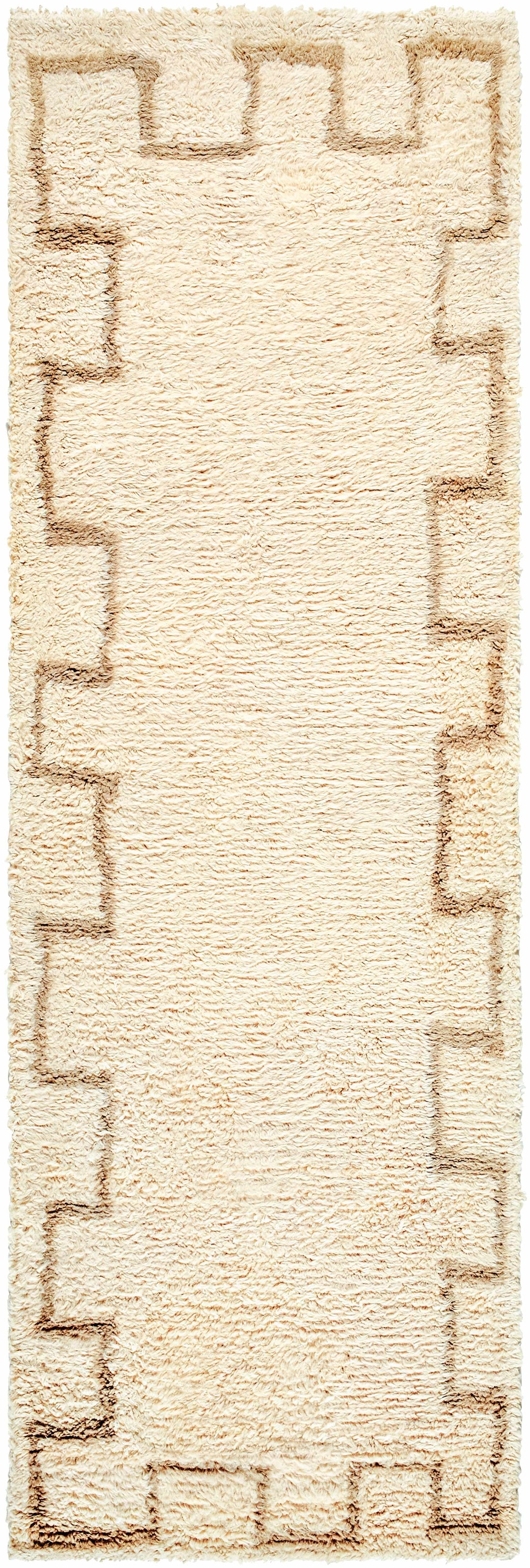 Ciniod Beige Modern Geometric Design Hand Tufted Area Rug