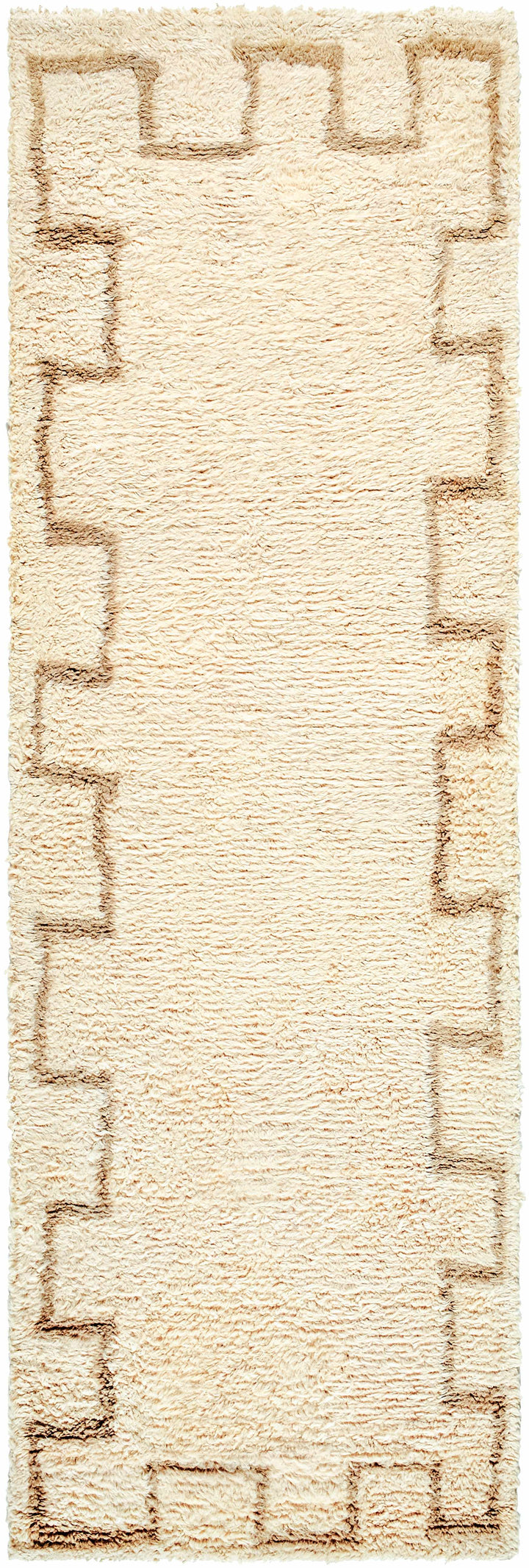 Ciniod Beige Modern Geometric Design Hand Tufted Area Rug