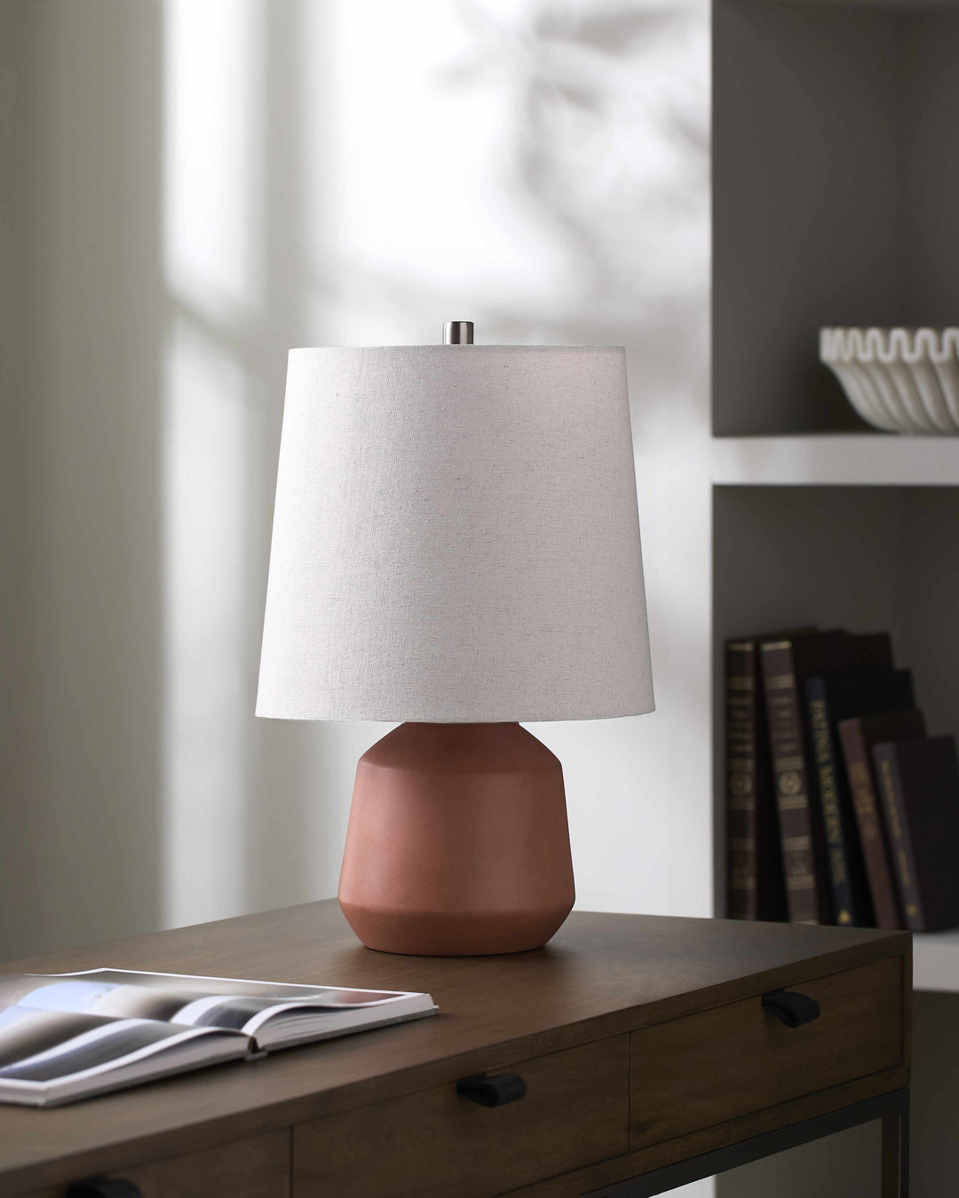 Carcaixent Burnt Orange Ceramic Table Lamp | Traditional Accent Lighting