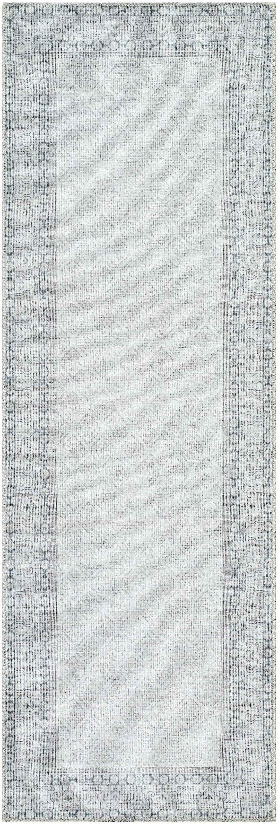 Cloris Traditional Style Gray And Ivory Washable Rug