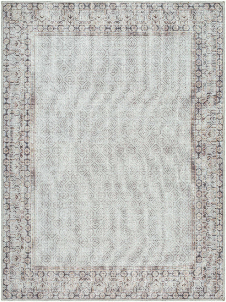 Rainier Traditional Style Beige Washable Rug