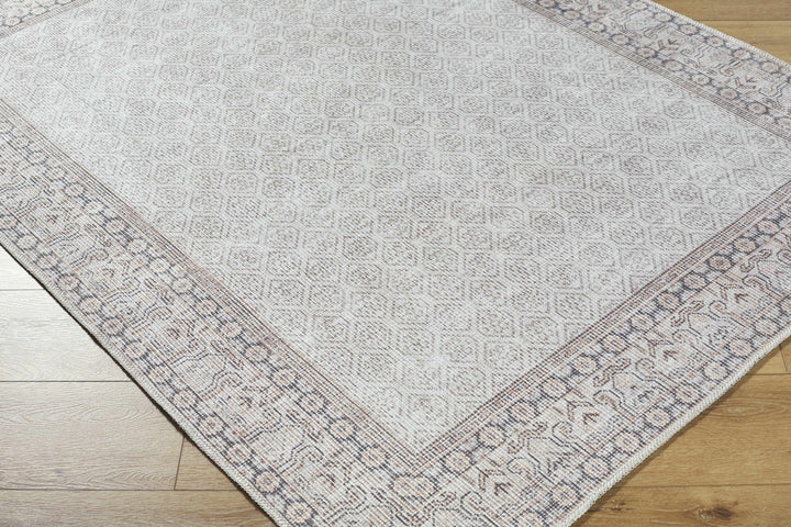 Rainier Traditional Style Beige Washable Rug