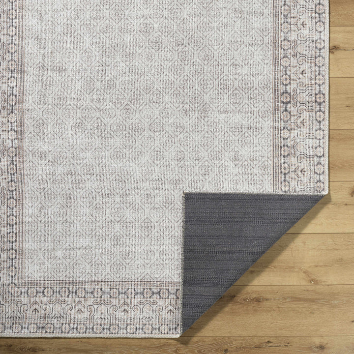 Rainier Traditional Style Beige Washable Rug
