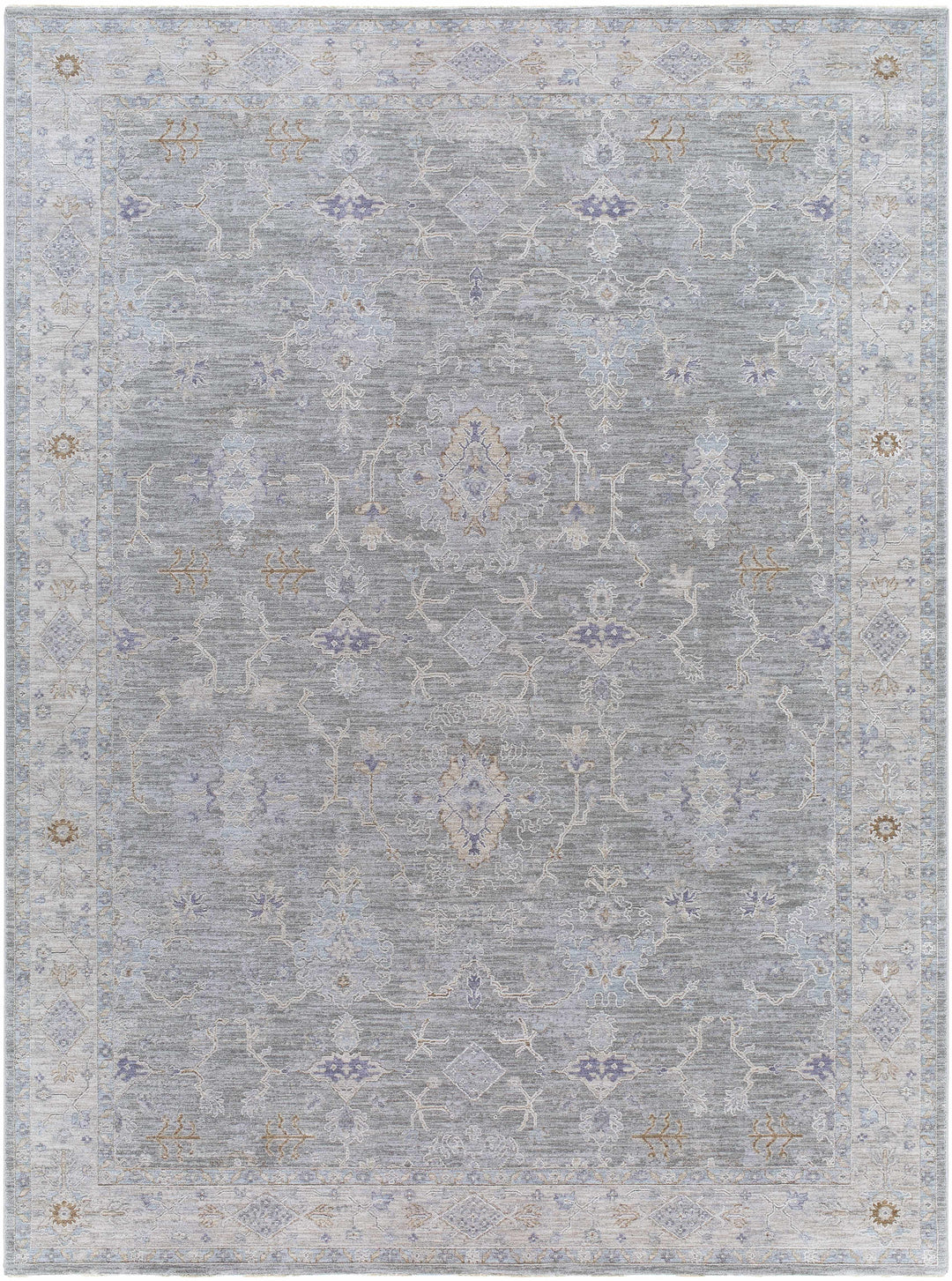 Clem Traditional Style Gray Area Rug
