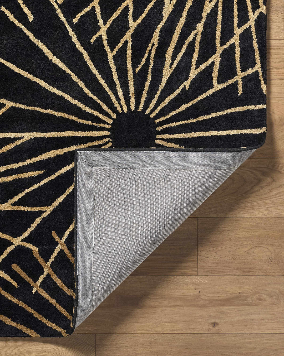 Clover Modern Style Black And Brown Hand Tufted Wool Area Rug