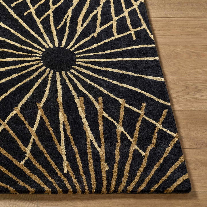 Clover Modern Style Black And Brown Hand Tufted Wool Area Rug