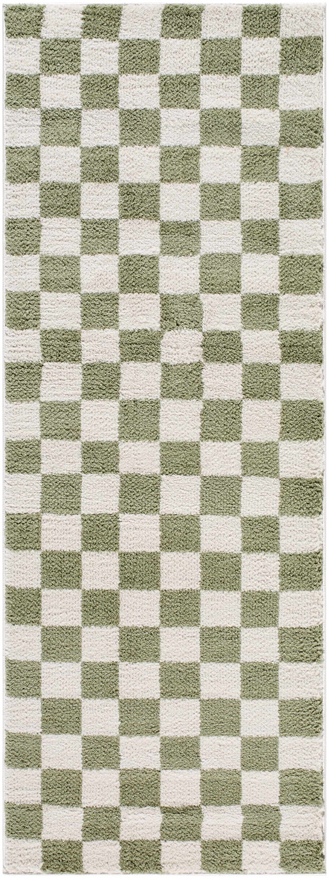 Canika Modern Geometrical Green And Beige Washable Rug