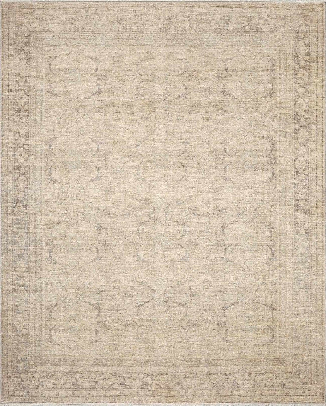 Chevis Traditional Style Beige Area Rug