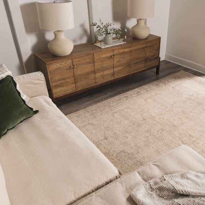 Chevis Traditional Style Beige Area Rug