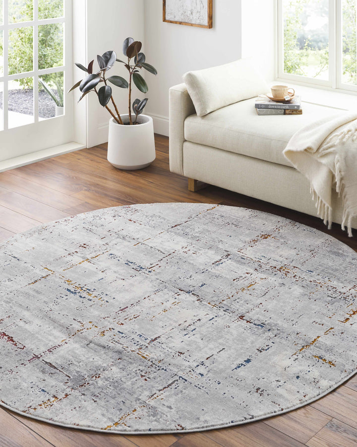 Concordia Modern Abstract Design Silver Area Rug