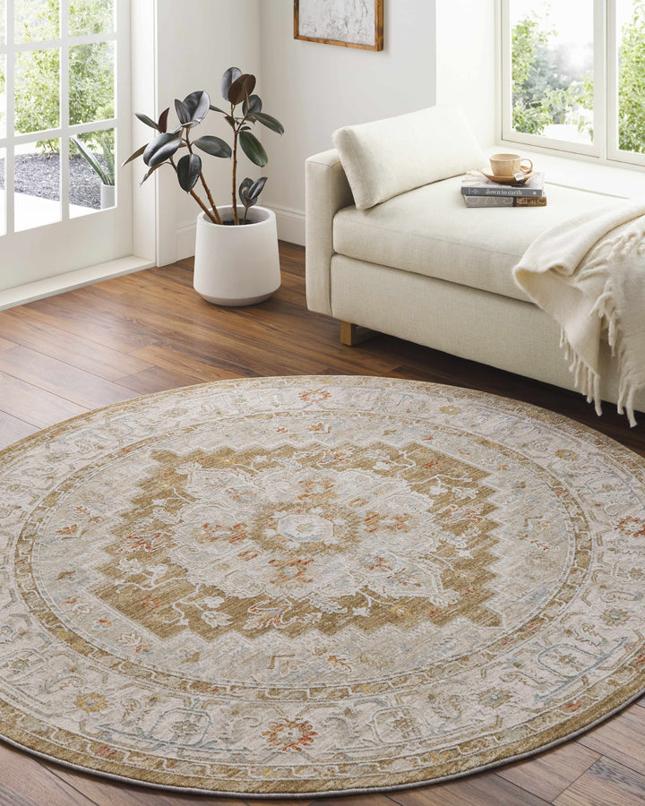 Canadensis Traditional Style Brown And Ivory Area Rug