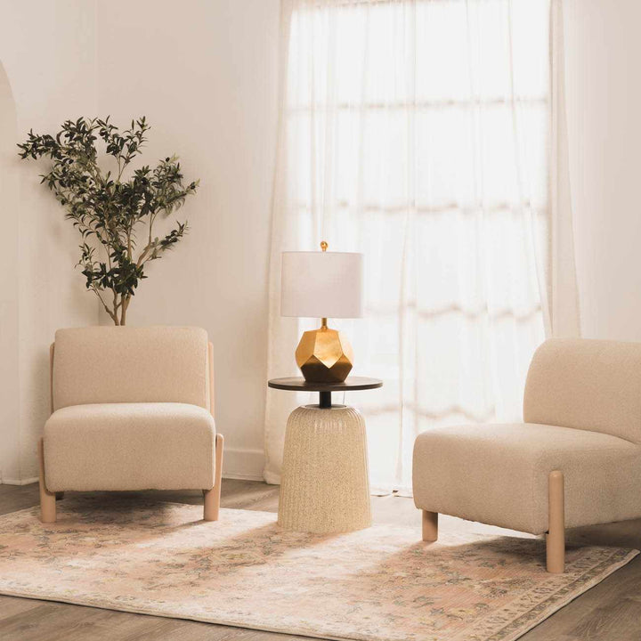 Coleford Gold Geometric Table Lamp – Contemporary Accent Light
