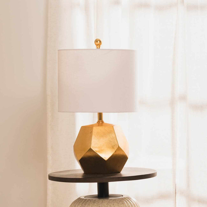 Coleford Gold Geometric Table Lamp – Contemporary Accent Light