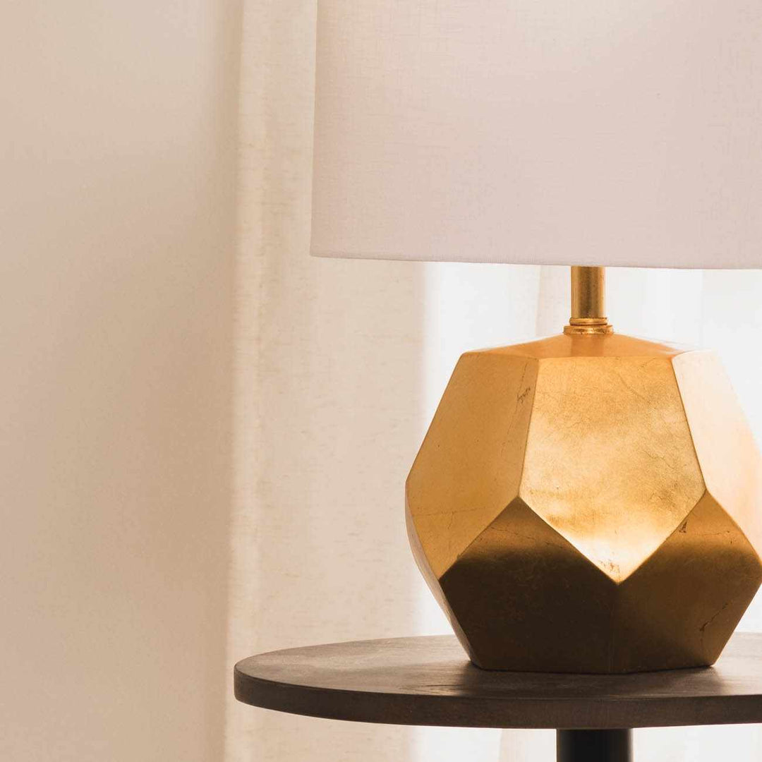 Coleford Gold Geometric Table Lamp – Contemporary Accent Light