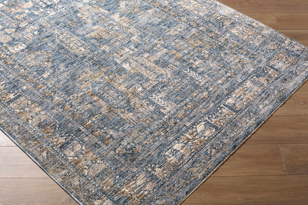 Cooranbong Teal And Brown Traditional Style Area Rug