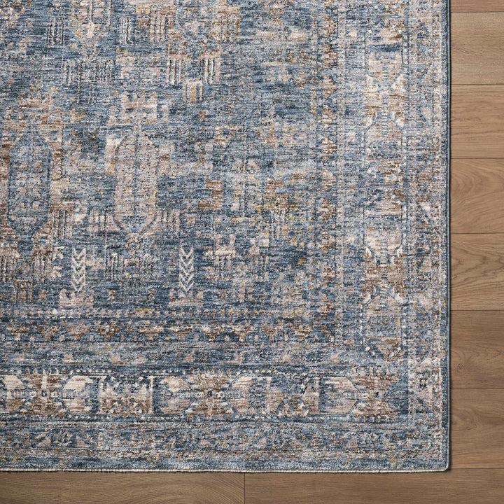 Cooranbong Teal And Brown Traditional Style Area Rug