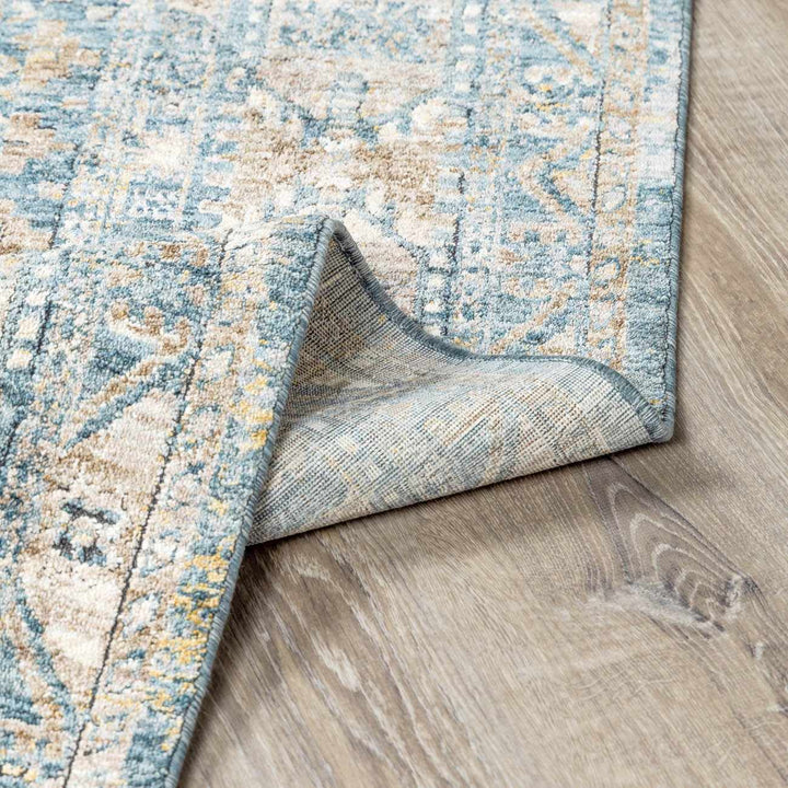 Cooranbong Teal And Brown Traditional Style Area Rug