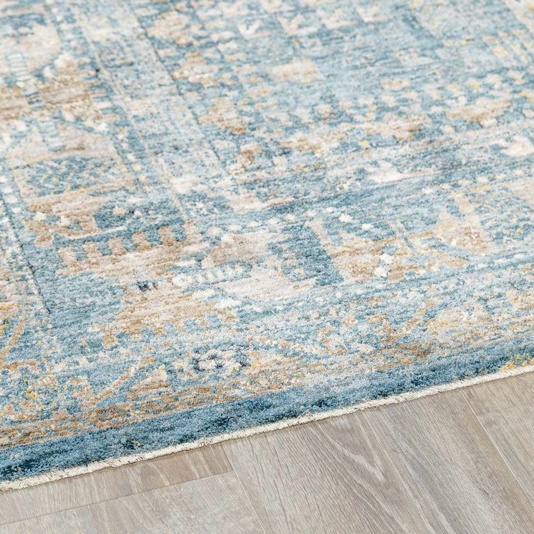 Cooranbong Teal And Brown Traditional Style Area Rug