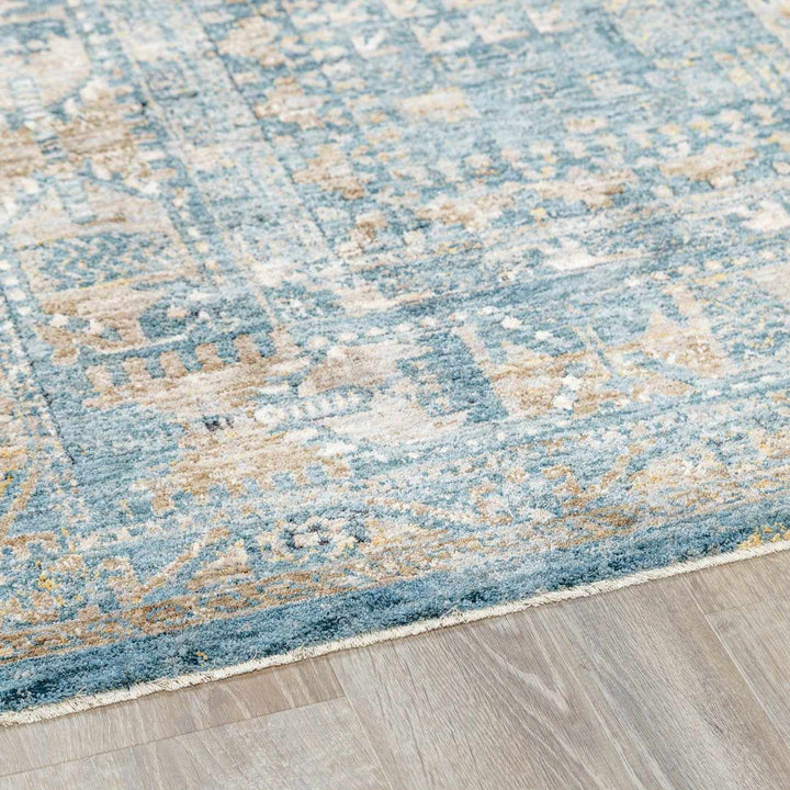 Cooranbong Teal And Brown Traditional Style Area Rug