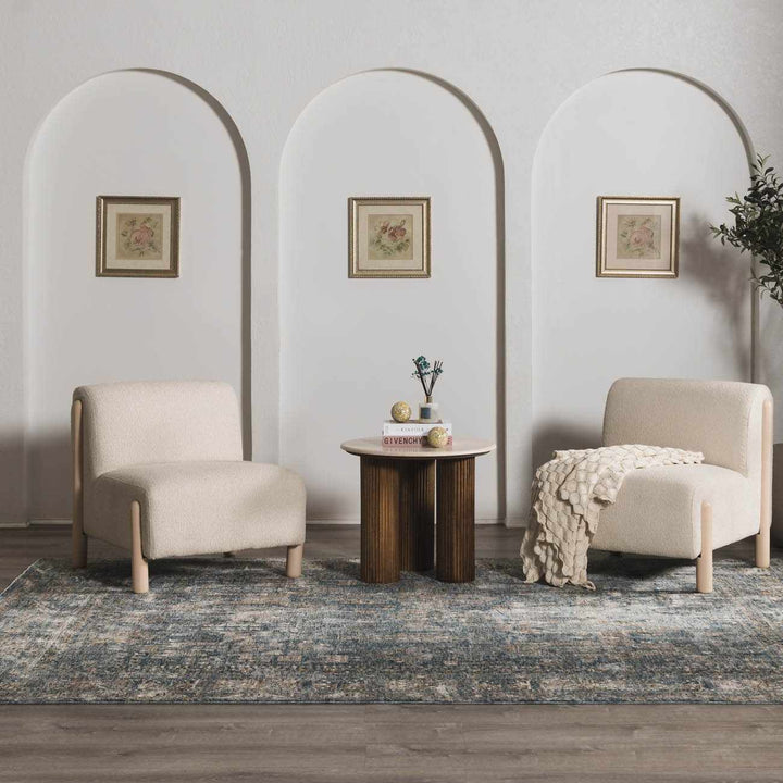 Cooranbong Teal And Brown Traditional Style Area Rug