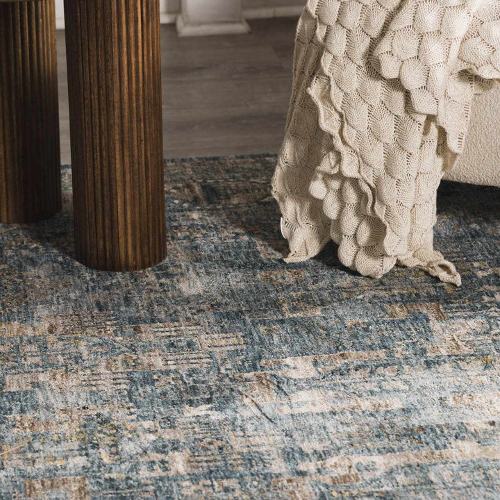 Cooranbong Teal And Brown Traditional Style Area Rug