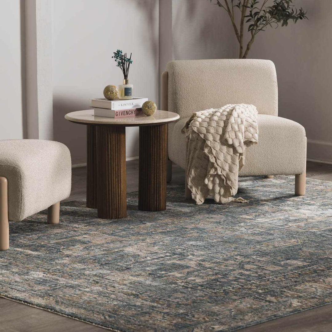 Cooranbong Teal And Brown Traditional Style Area Rug