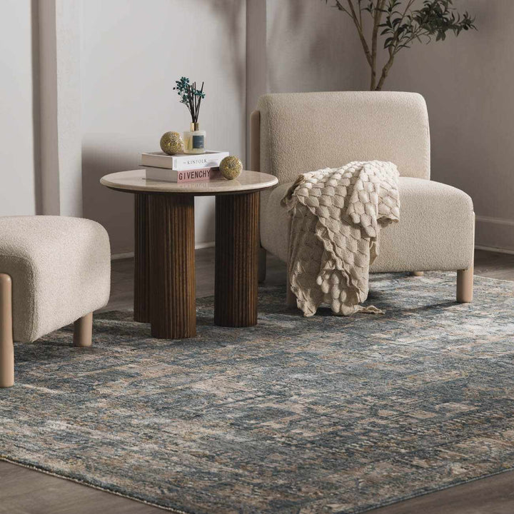 Cooranbong Teal And Brown Traditional Style Area Rug
