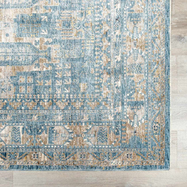 Cooranbong Teal And Brown Traditional Style Area Rug