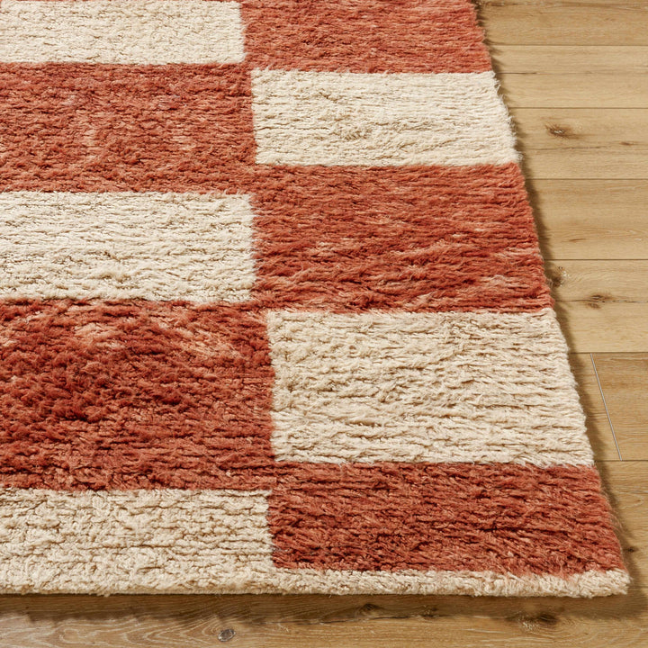 Coleka Modern Geometrical Rust And Beige Rug