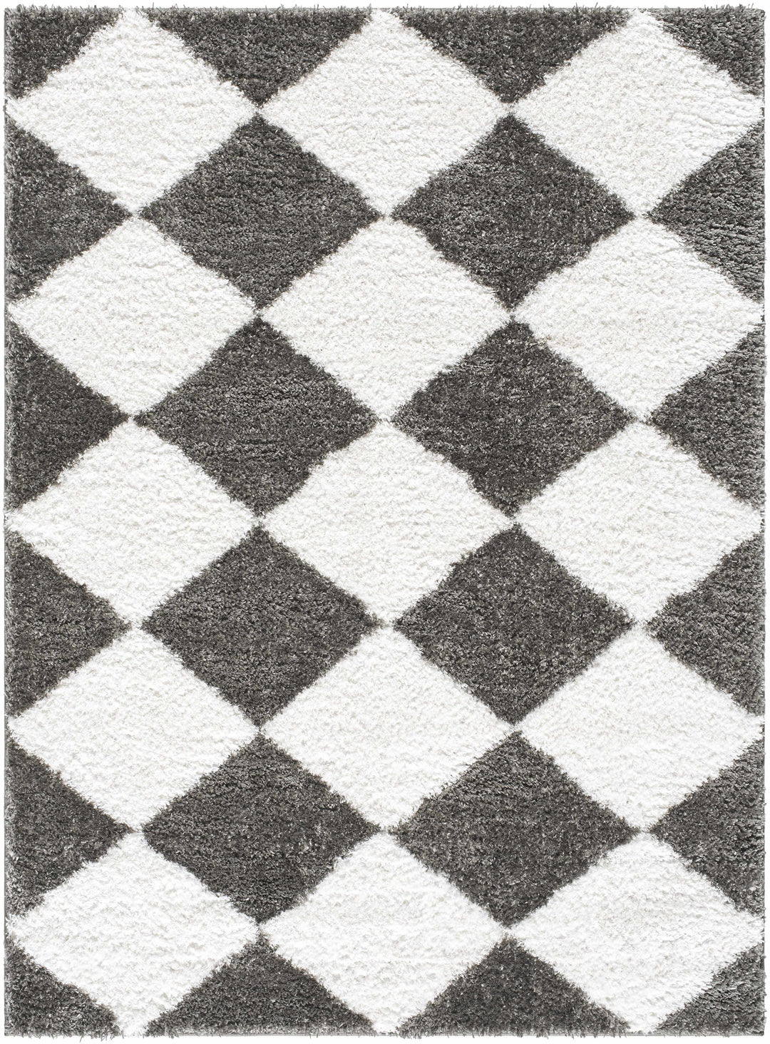 Celine Modern Geometric Design Gray And White Area Rug