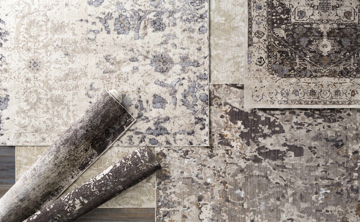 Encinal Modern Abstract Design Ivory And Taupe Area Rug