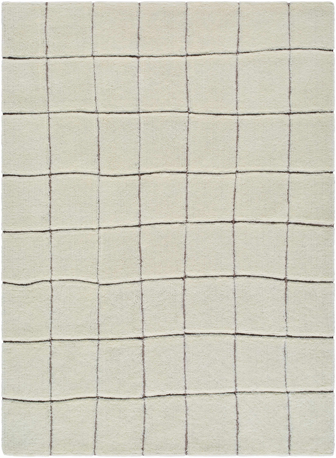 Caolan Modern Geometrical White Washable Area Rug